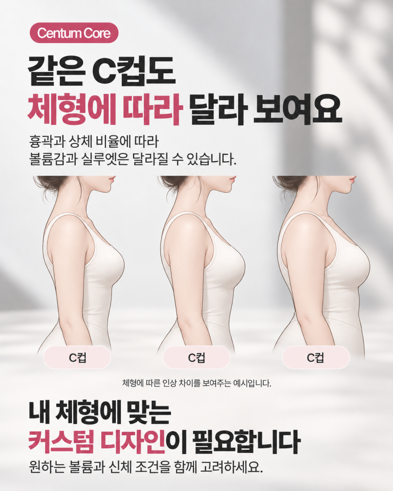 해운대가슴수술,같은 꽉 찬 C컵도 체형에 따라 달라 보이는 이유 사진 3